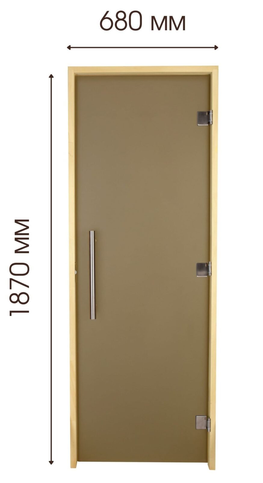 Двері для лазні та сауни Tesli Steel S 1900х700