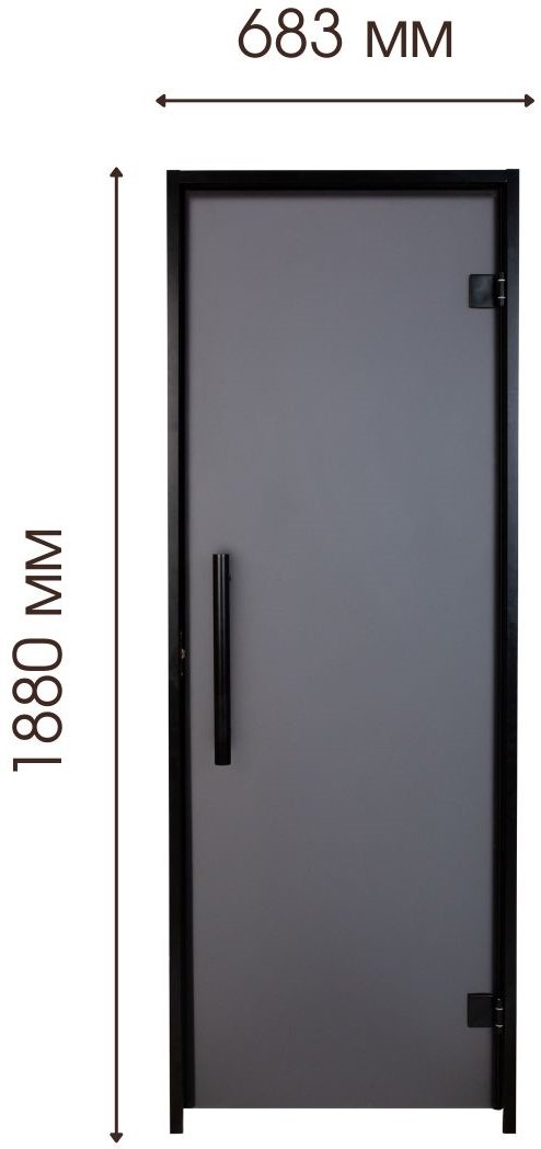 Двері для хамаму Tesli Antalya Black 1900х700