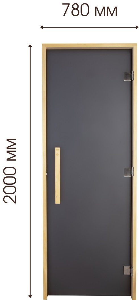 Двері для лазні та сауни Tesli Lux Graphite 2000х800