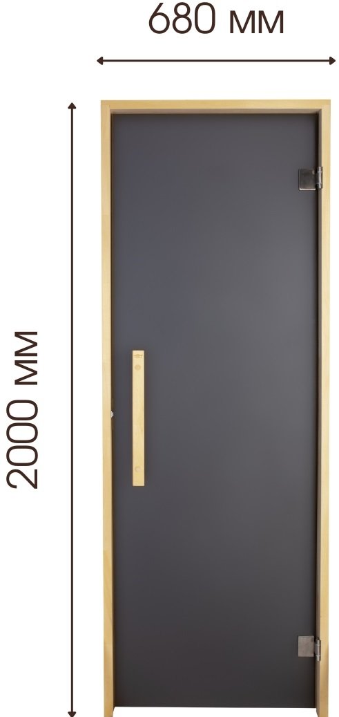 Двері для лазні та сауни Tesli Lux Graphite 2000х700