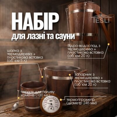 Набір №19 для лазні та сауни (5 предметів)
